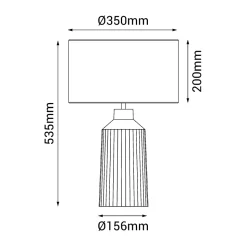 Lampe de table en céramique noire