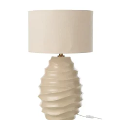 Lampe de table en céramique beige 40x40x68 cm