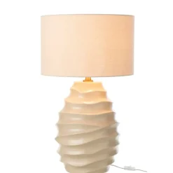 Lampe de table en céramique beige 40x40x68 cm