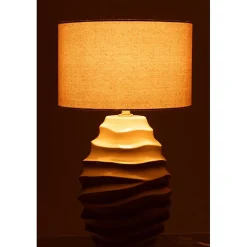 Lampe de table en céramique beige 40x40x68 cm
