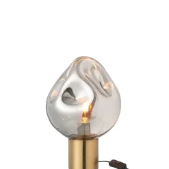 Lampe de table en métal et verre doré 25x25x38 cm