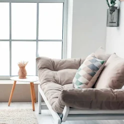 Lampe de table en osier avec base en bois ARANA E27