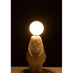 Lampe de table en pierre beige 14x12.5x35.5 cm