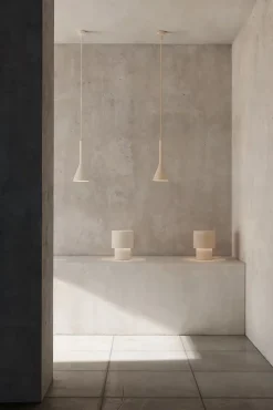 Lampe de table en plâtre orange E27