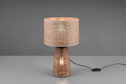 Lampe de table en rotin et jute STRAW
