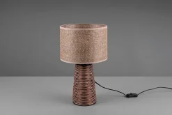 Lampe de table en rotin et jute STRAW