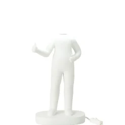 Lampe de table en résine blanc 19.5x14x44.5 cm