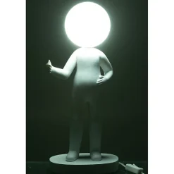 Lampe de table en résine blanc 19.5x14x44.5 cm