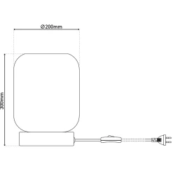 Lampe de table en verre 'ALESSIO', hauteur 17 cm, D: 12 cm, métal doré, verre fumé, E14