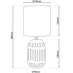 Lampe de table ERIDA céramique rose douille E14 salle à manger salon entrée bureau intérieur