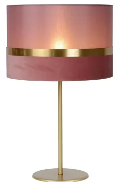 Lampe de table EXTRAVAGANZA TUSSE en lin avec 1xE14 - Rose - Lucide