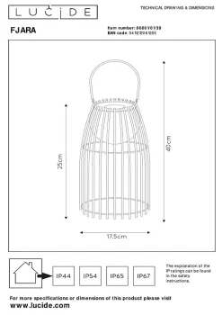 Lampe de table FJARA en métal avec LED intégré - Noir - Lucide