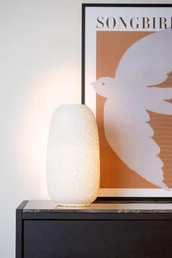 Lampe de table FLORES en porcelaine avec 1xE14 - Blanc - Lucide