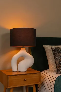 Lampe de table FORMA en céramique avec 1xE27 - Blanc - Lucide