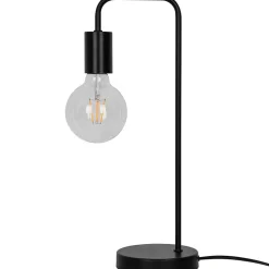 Lampe de table Ghlin E27 15W L.17xL.13xH.42cm noir GoodHome