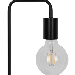 Lampe de table Ghlin E27 15W L.17xL.13xH.42cm noir GoodHome