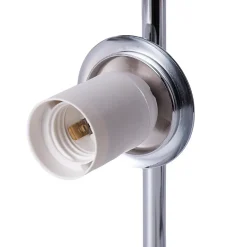 Lampe de Table GRECY 15cm Moderne en Argenté et Cristal, Idéale pour Bureau, Chambre et Salon, E27