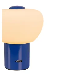 Lampe de table GUSTAV en fer avec LED intégré - Bleu - Lucide