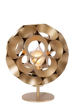 Lampe de table HANNELORE en métal avec 1xE27 - Or Mat / Laiton - Lucide