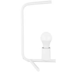 Lampe de table incandescent Darrah GoodHome E27 blanc mat