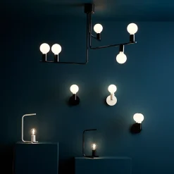 Lampe de table incandescent Darrah GoodHome E27 blanc mat