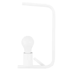 Lampe de table incandescent Darrah GoodHome E27 blanc mat