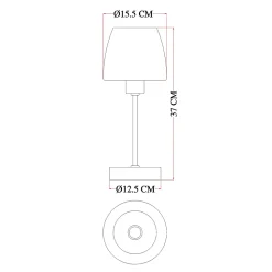 Lampe de table incandescent Kluan GoodHome E14 blanc