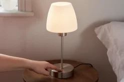 Lampe de table incandescent Kluan GoodHome E14 blanc