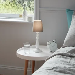 Lampe de table incandescent Tulou GoodHome E14 blanc