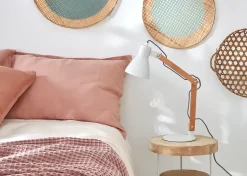 Lampe de table incandescent Peroten GoodHome E27 coloris naturel