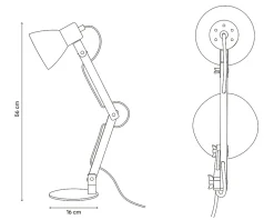 Lampe de table incandescent Peroten GoodHome E27 coloris naturel