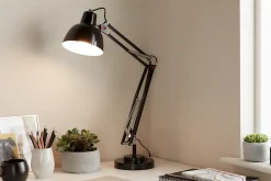 Lampe de table incandescent Ginaz GoodHome E14 noir