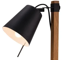 Lampe de table incandescent Menonry GoodHome E27 noir mat