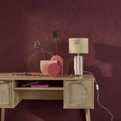 Lampe de table intérieur céramique moutarde H 44cm - Aurore