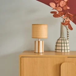 Lampe de table intérieur céramique moutarde H 28cm - Aurore