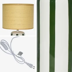 Lampe de table intérieur céramique vert H 44cm - Aurore