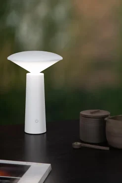 Lampe de table JIVE en abs avec LED intégré - Blanc - Lucide