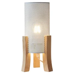 Lampe de table Joelleldsvin E27 30 x 14 x 14 cm blanc lux.pro