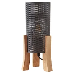 Lampe de table Joelleldsvin E27 30 x 14 x 14 cm gris lux.pro