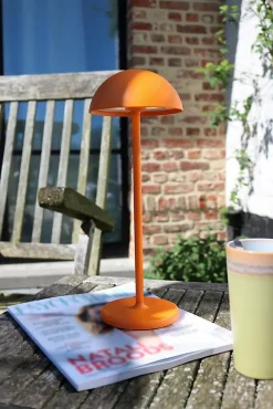 Lampe de table JOY en aluminium avec LED intégré - Orange - Lucide