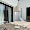 Lampe de table JUSTINE en aluminium avec LED intégré - Blanc - Lucide