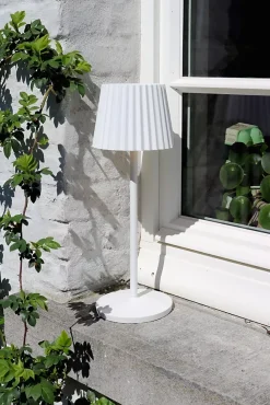 Lampe de table JUSTINE en aluminium avec LED intégré - Blanc - Lucide