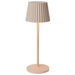 Lampe de table JUSTINE en pvc avec LED intégré - Crème - Lucide