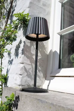 Lampe de table JUSTINE en aluminium avec LED intégré - Noir - Lucide