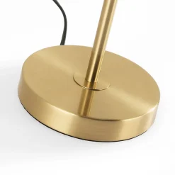 Lampe de Table KAVALA avec Trois Boules de Cristal Blanc 15cm, Structure en Métal Doré 3E27 Design Élégant et Fonction