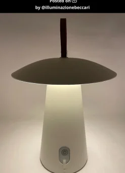 Lampe de table LA DONNA en aluminium avec LED intégré - Blanc - Lucide