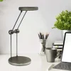 Lampe de table LED ALEKO 30cm metal noir 18 LEDs 5W bureau bureau chambre ado table de nuit moderne