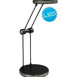 Lampe de table LED ALEKO 30cm metal noir 18 LEDs 5W bureau bureau chambre ado table de nuit moderne