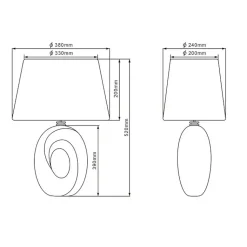 Lampe de table Led GM - Trio - Taba