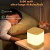 Lampe de table led nettlife batterie 1800mah tactile dimmable 3000-6500k rechargeable usb avec 3 températures de couleur